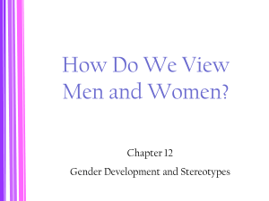 How Do We View Men and Women?