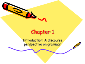 PowerPoint #2: Chapter 1