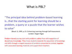What is PBL? - Creative Teaching Framework