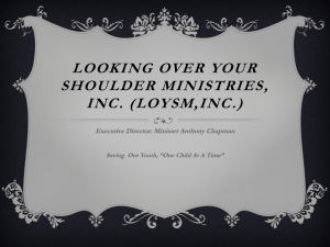 Looking Over Your Shoulder Ministries, Inc. (LOYSM,Inc.) Executive