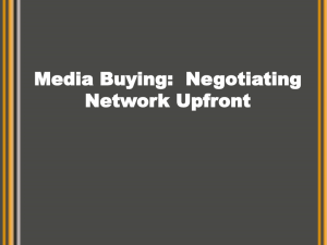Media Buying: Negotiating Network Upfront