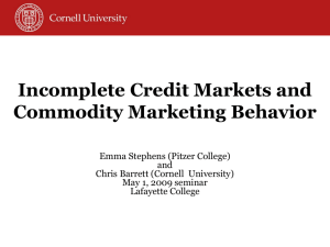 Incomplete Credit Markets and Commodity