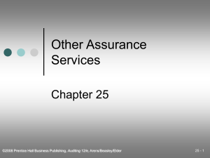 Chapter 25 – Other Assurance Services