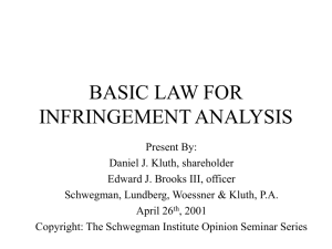 basic law for infringement analysis