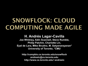 Snowflock: Parallel Cloud Computing Made Agile