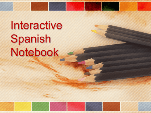 Interactive Spanish Notebook