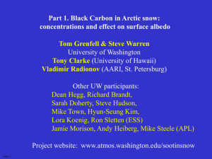 Part 1. Black Carbon in Arctic snow