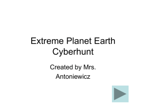 Extreme Planet Earth Cyberhunt