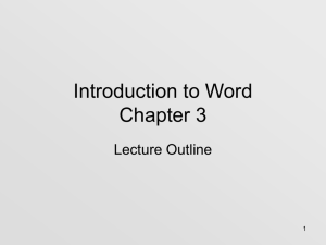 Introduction to Word ch3