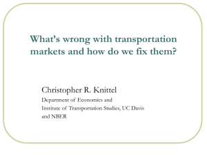 transportation market failures - Bioenergy Research Center
