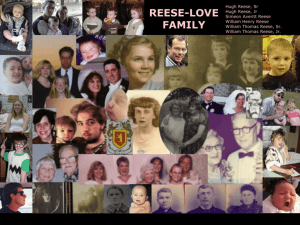 Reese Genealogy Presentation