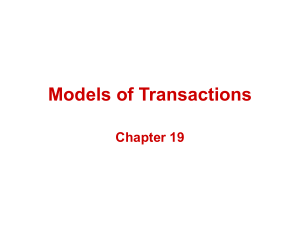 Models of Transactions - SUNY