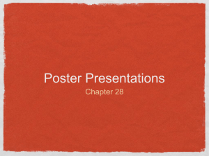 Posters and Presentations