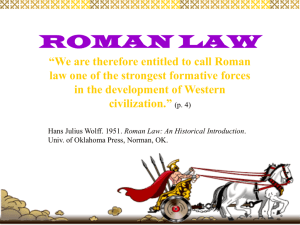 Roman law - Purdue Agriculture