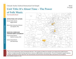 It's About Time: The Power of Folk Music Instructional Unit