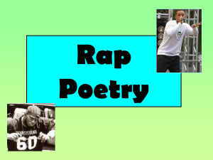 Rap Poetry What is rap