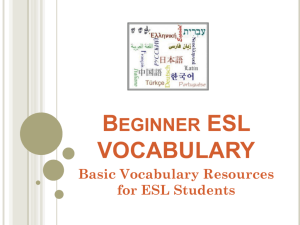 Beginner VOCABULARY