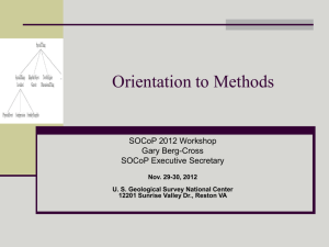 Orientation to Methods - Ontolog