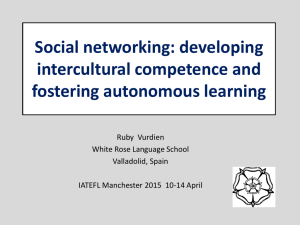 Social networking: developing intercultural - LASIG