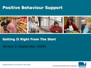 Positive Behaviour Support - Department of Human Services