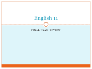 English 11 final review ppt