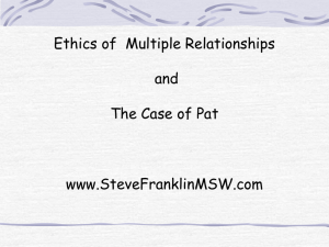 Ethics of Multiple Relationships