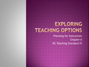 Exploring Teaching Options