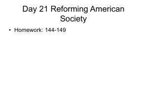 Reforming American Society - San Leandro Unified School District