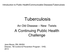 Tuberculosis * Old Disease, New Disease