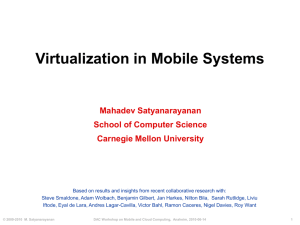 Virtual Machines in Mobile Computing