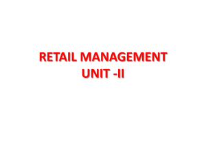 retail management unit -ii