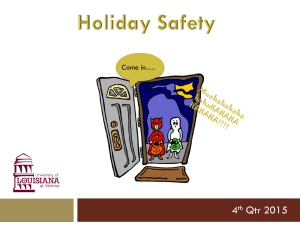 Holiday Safety for the Office and Home