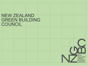 Green buildings No. Buildings NZ Building Code Green Star NZ