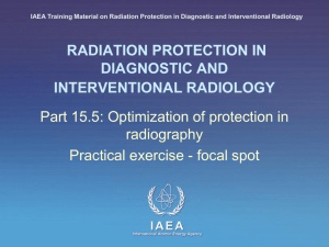 15. Optimization of protection in radiography: Part 5