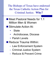 Texas Catholic Action Plan for Criminal Justice