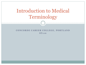 ST110 Introduction to Medical Terminology