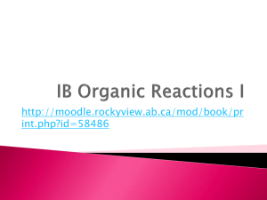 IB Organic Reactions