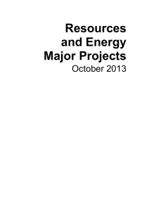 October 2013—Resources and energy major projects