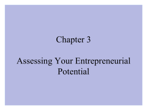 Assessing Your Entrepreneurial Potential