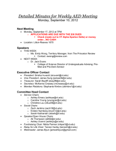 Detailed Minutes for Weekly AED Meeting