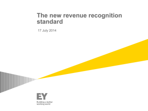 The new revenue recognition standard