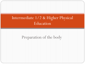 Intermediate 2 & Higher Grade Physical Education