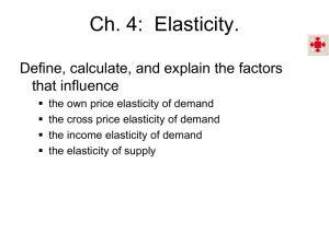 Ch. 4: Elasticity