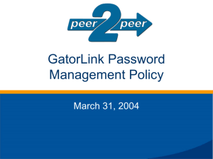 GatorLink Password Management Policy