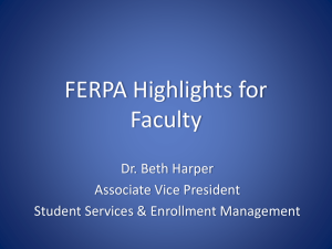 FERPA Highlights Fall 2014