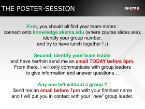 Second, identify your team leader