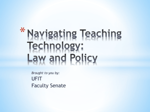 Navigating Teaching Technology: Law and Policy
