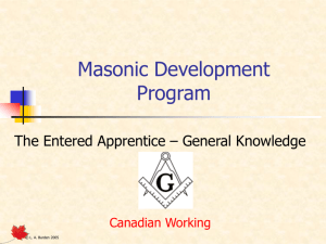 Masonic Development Program - Grand Lodge of British Columbia