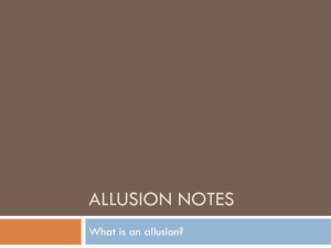 Allusion Notes
