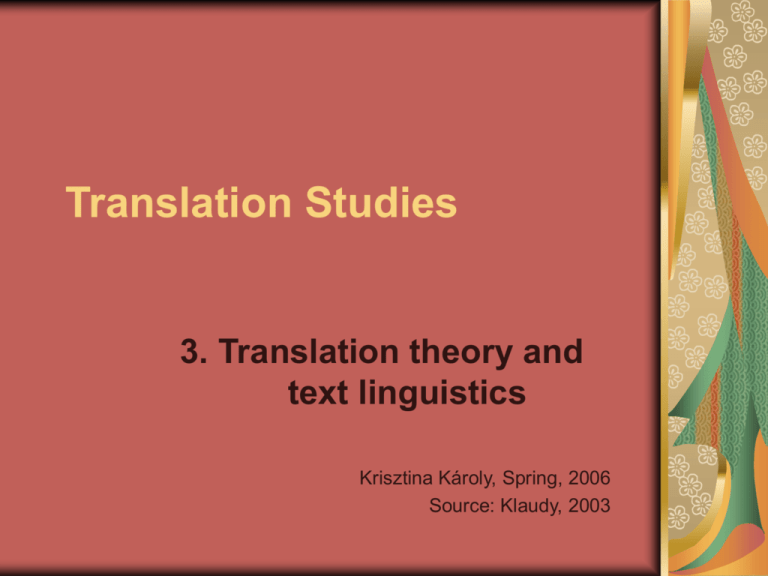 translation studies thesis